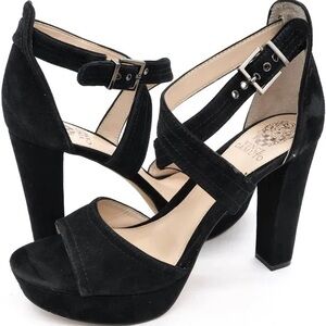 SUEDE BLACK VINCE CAMUTO HEELS